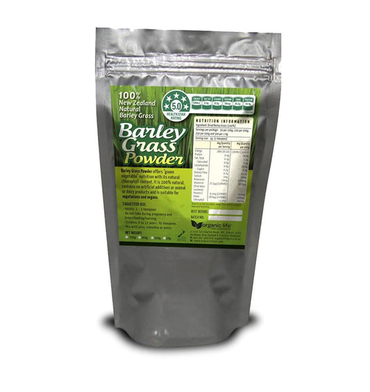 Organic Life Barley Grass Powder Pouch Certified Organic